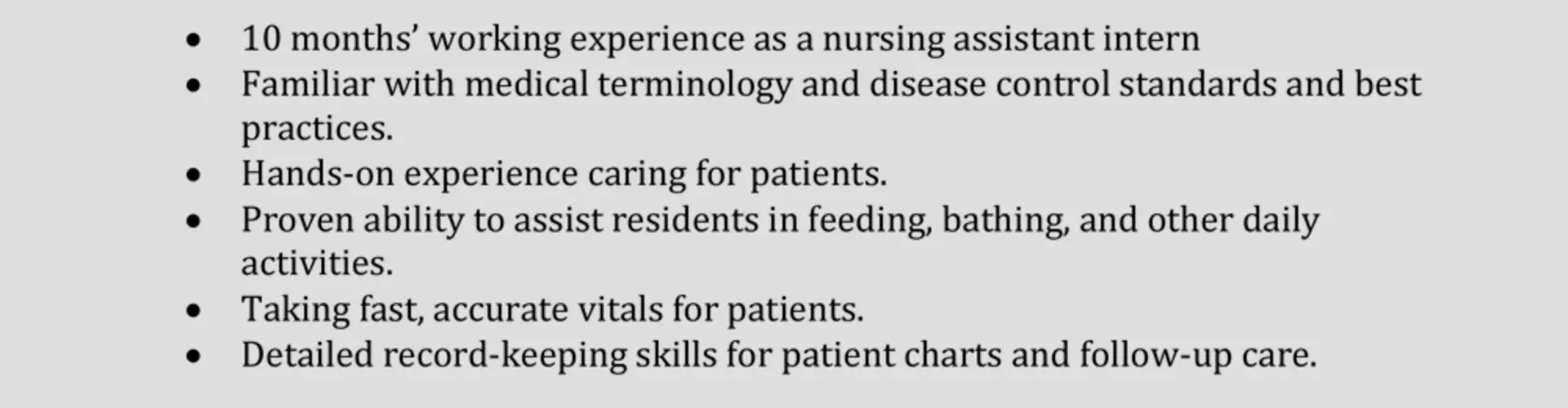 How to Write a Perfect Certified Nursing Assistant Resume (Examples Included) How to Write a Perfect Certified Nursing Assistant Resume (Examples Included)